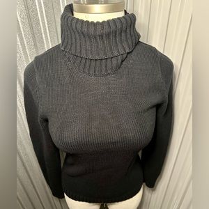 Banana Republic Black Turtleneck Cotton Sweater size S
